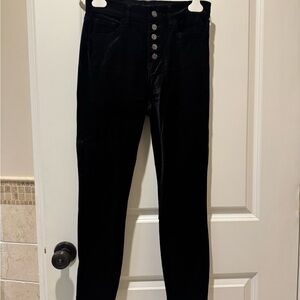 Black High-Waisted Button-Fly Jeans